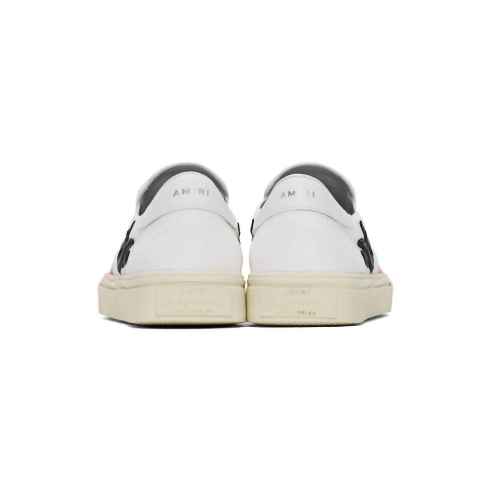 NEW AMIRI men's flame slip on sneakers in multicolor black white - Picture 4 of 5